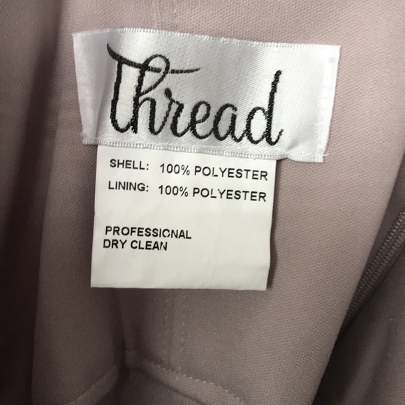 Dessy Dani One-Shoulder Taupe Chiffon Dress - Picture 6 of 7